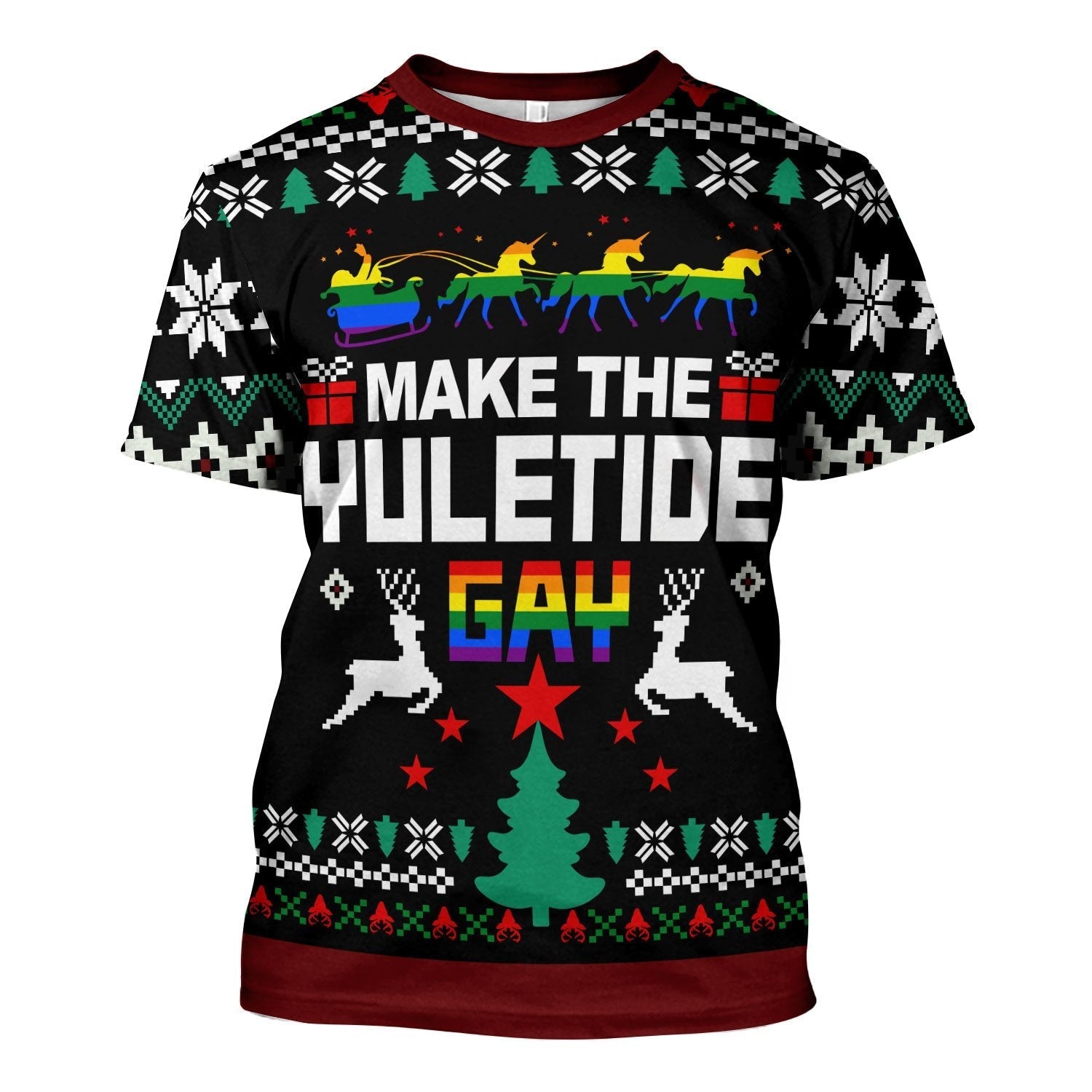 YMskins Tops Pullover Sweatshirt Make The Yuletide Gay Pride 3D Apparel
