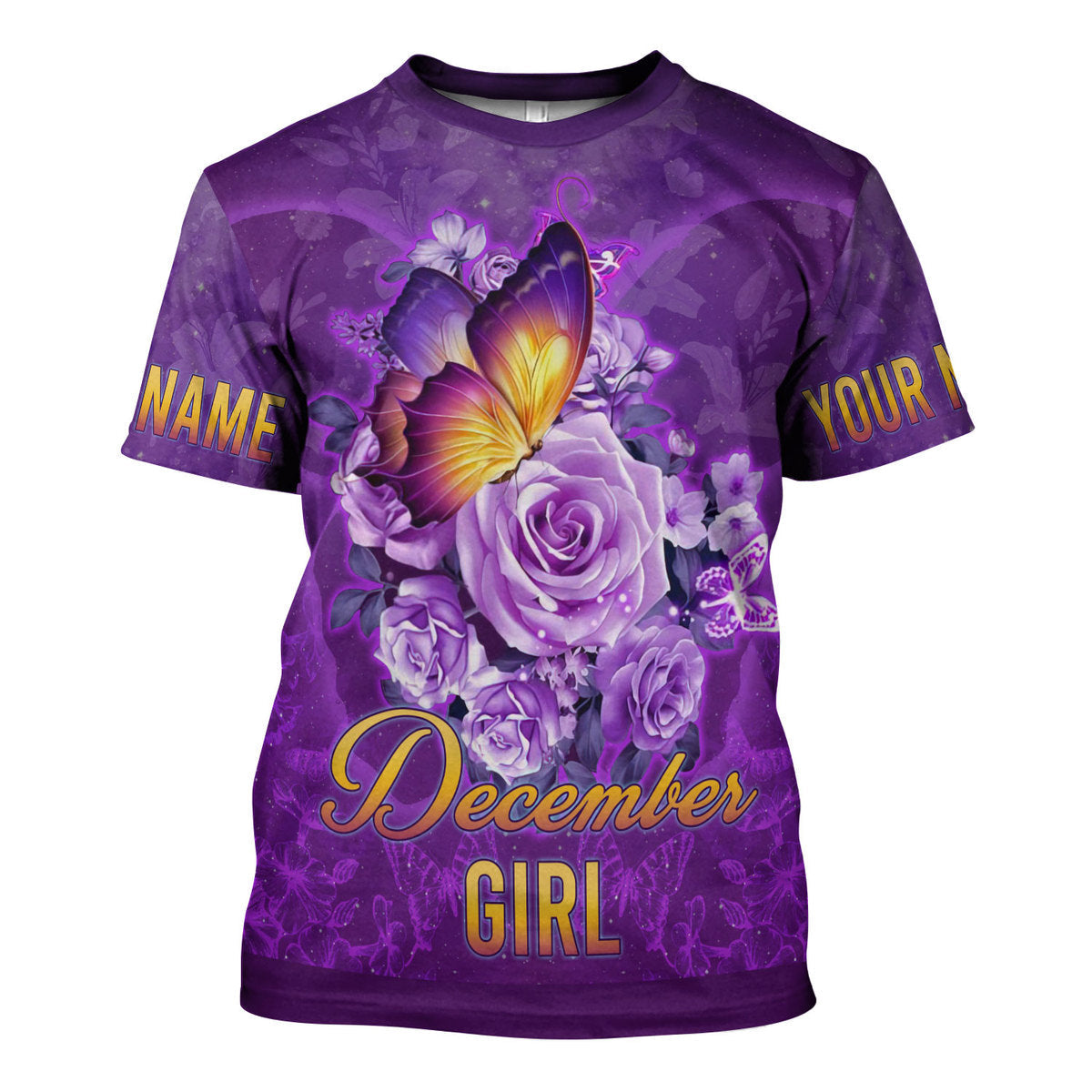 YMskins Personalized T-shirt December Girl All Over Printed