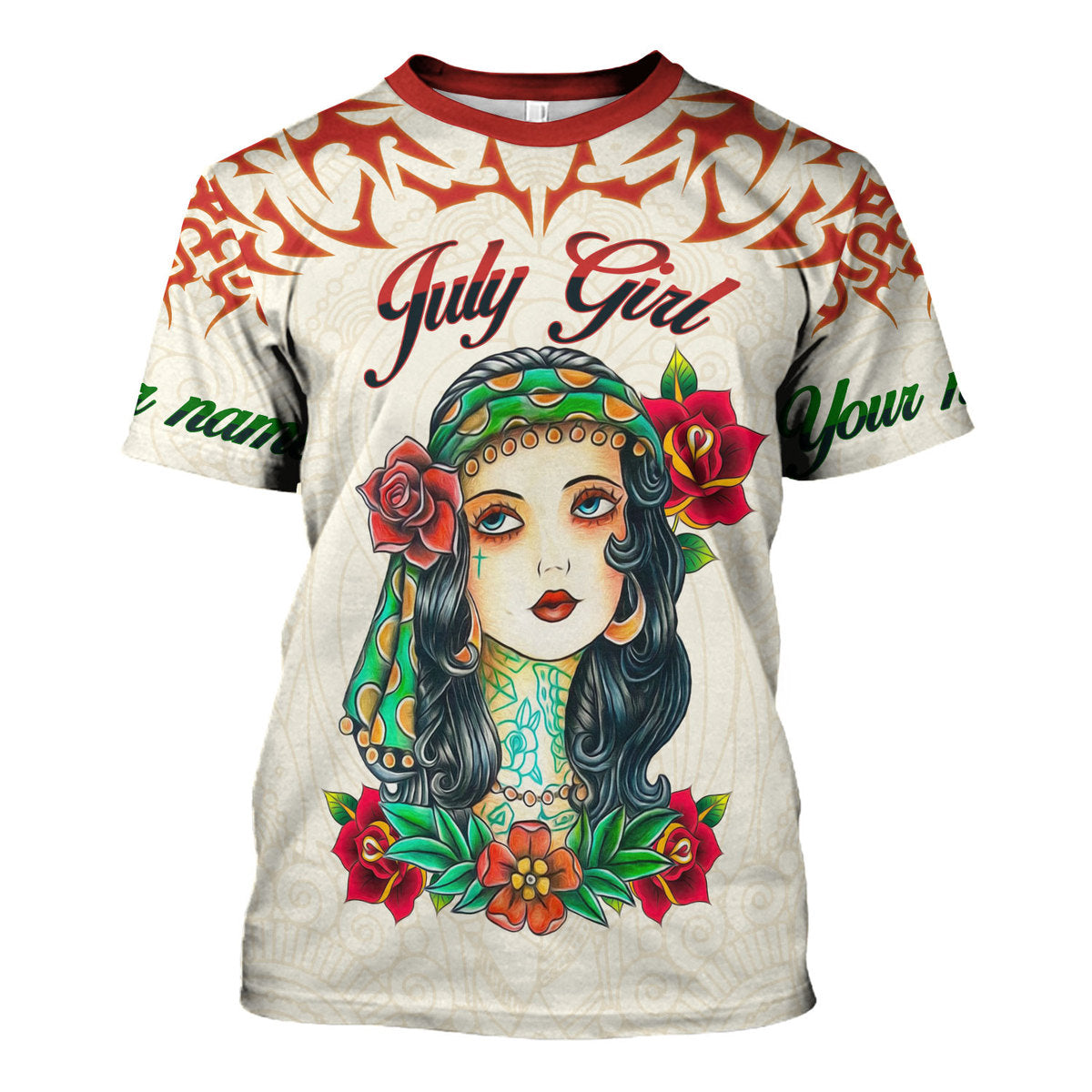 YMskins Personalized Tops July Girl All Over Printed
