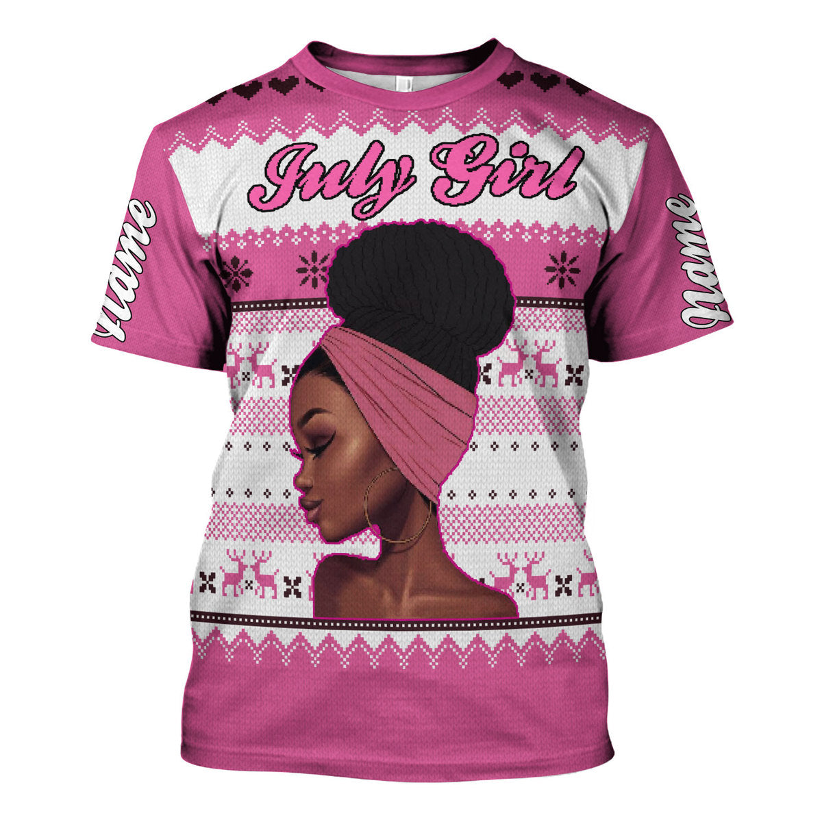 YMskins Personalized T-shirt July Girl All Over Printed