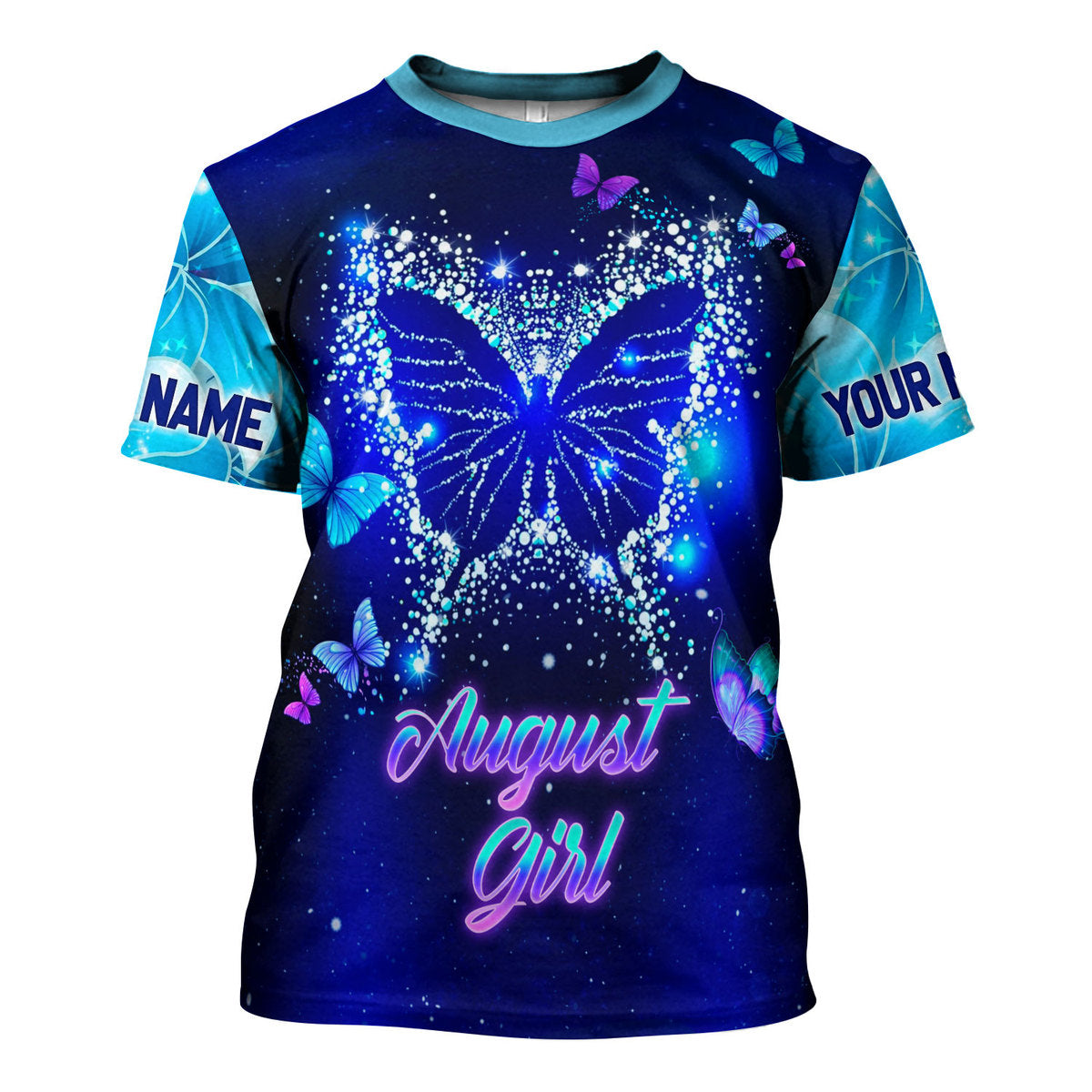 YMskins Personalized T-Shirt August Girl All Over Printed