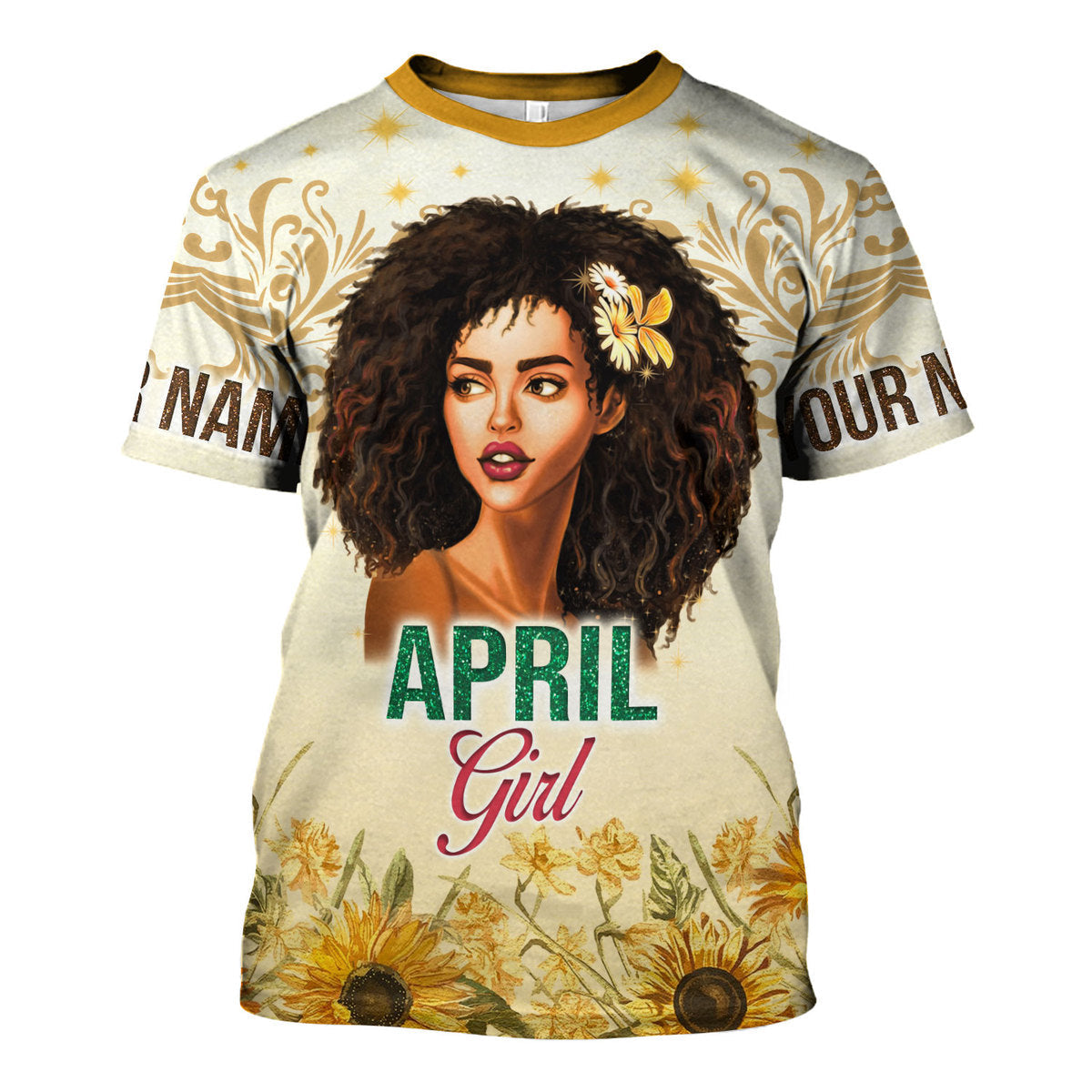 YMskins Personalized Tops April Girl All Over Printed