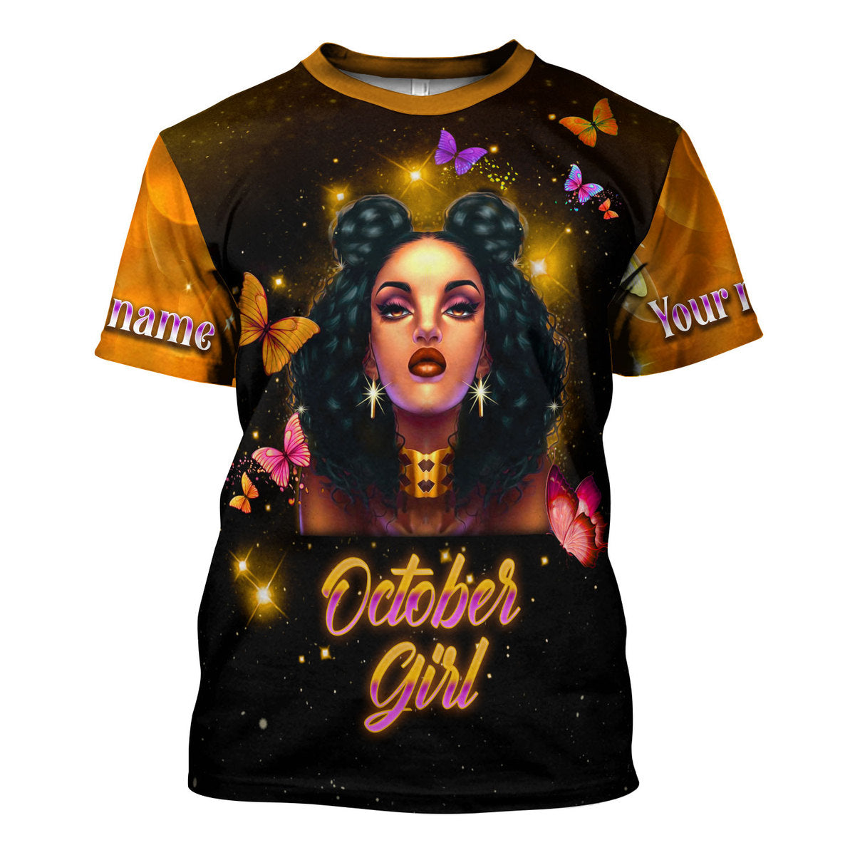 YMskins Personalized T-shirt I Am An October Girl I Can Do All Things All Over Printed
