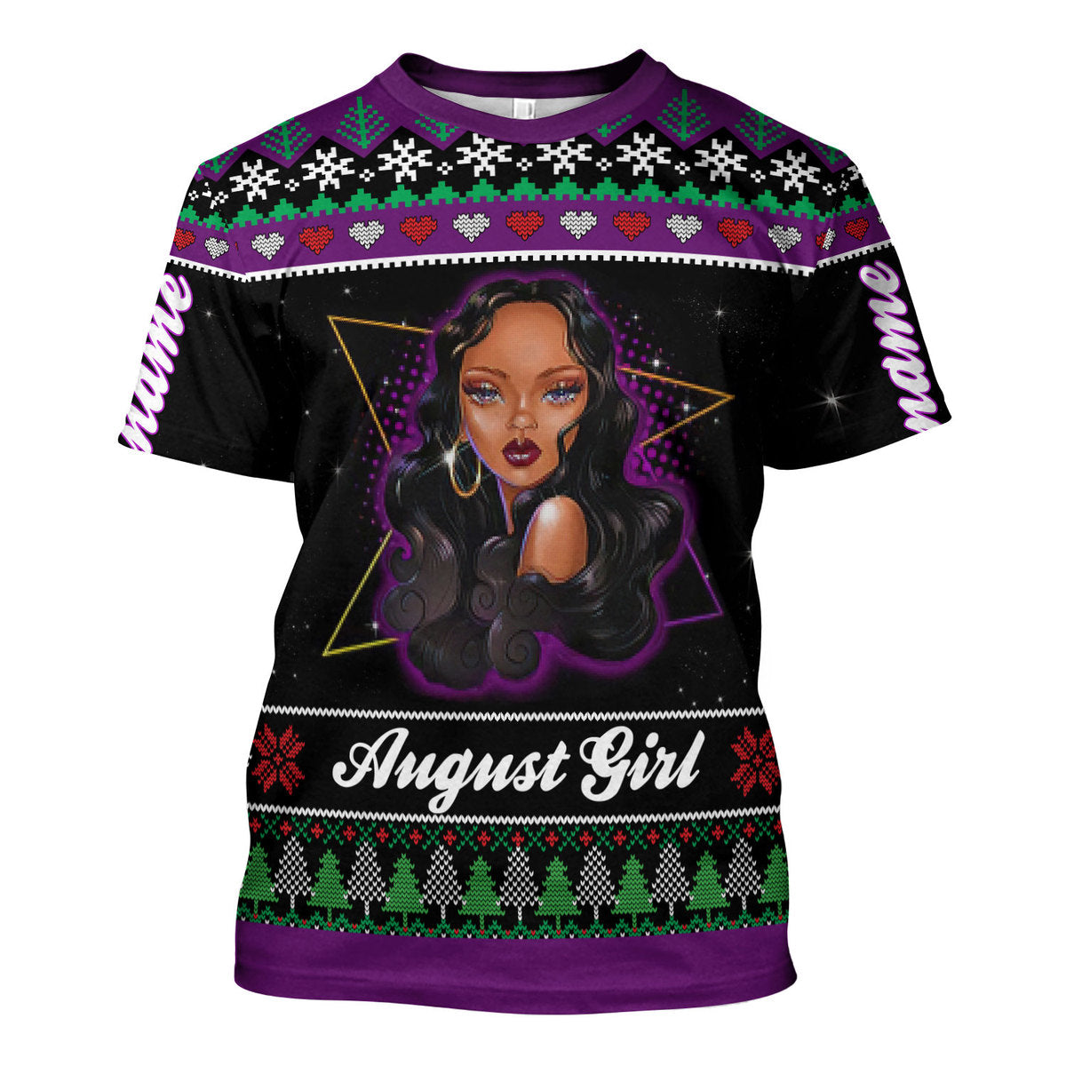 YMskins Personalized Tops August Girl All Over Printed