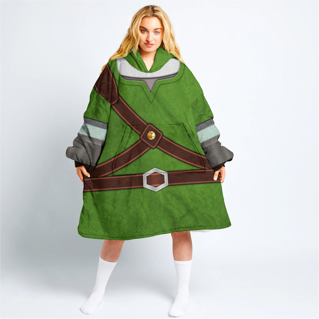 Knights of Skyloft Green Over Size Hoodie Fleece One Size