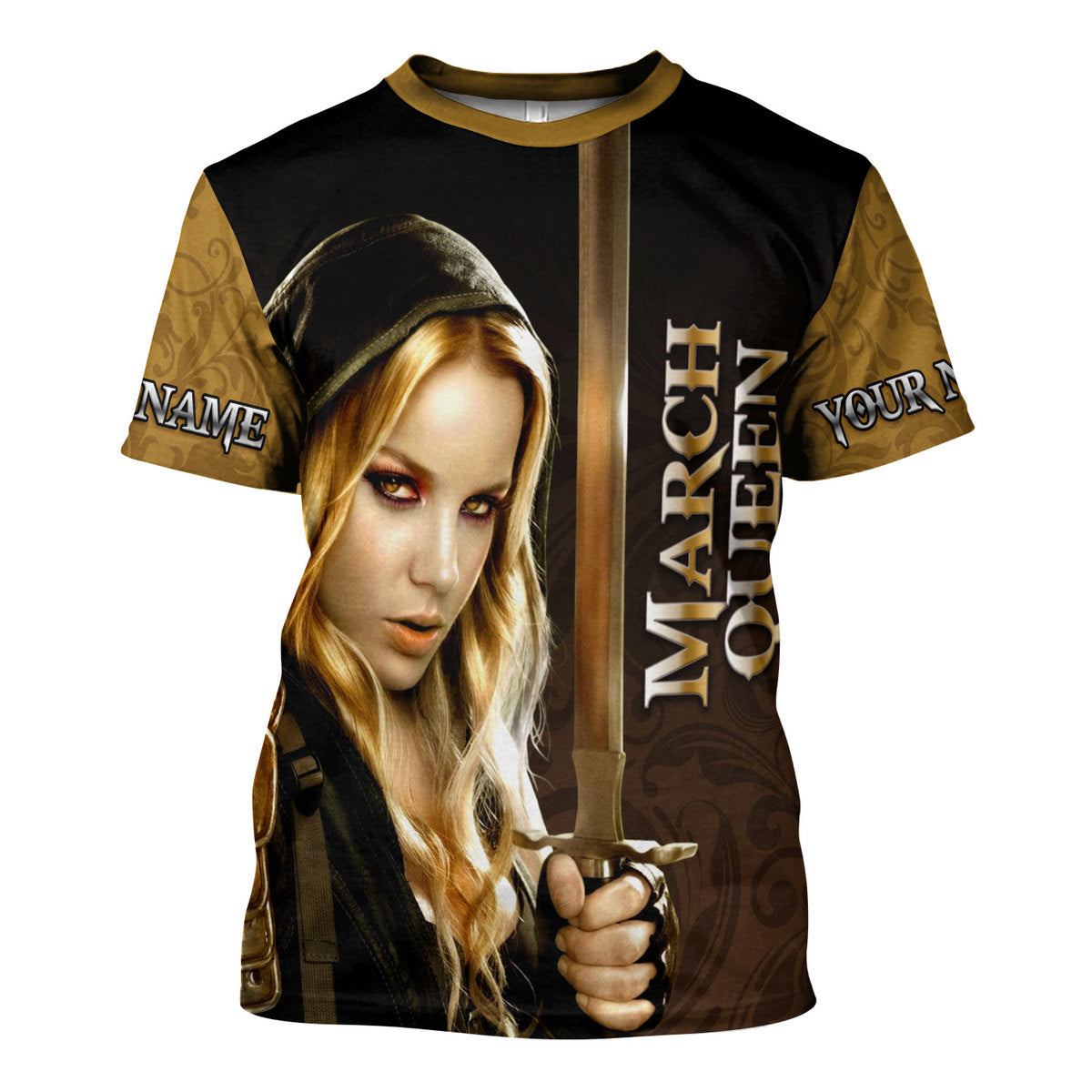 YMskins Personalized T-Shirt I'm A March Girl All Over Printed