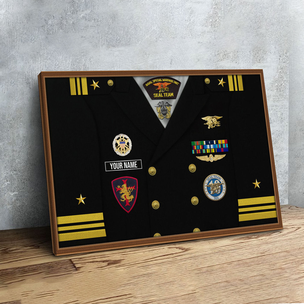 Personalized Name & Ranks U.S. Navy Seal Officer Digital File/ Poster/ Canvas