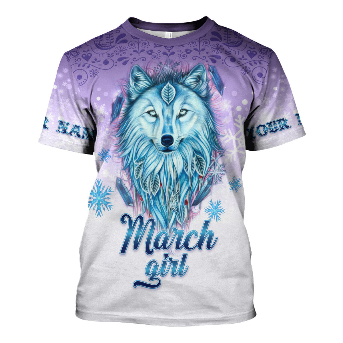 YMskins Personalized T-Shirt I'm A March Queen All Over Printed