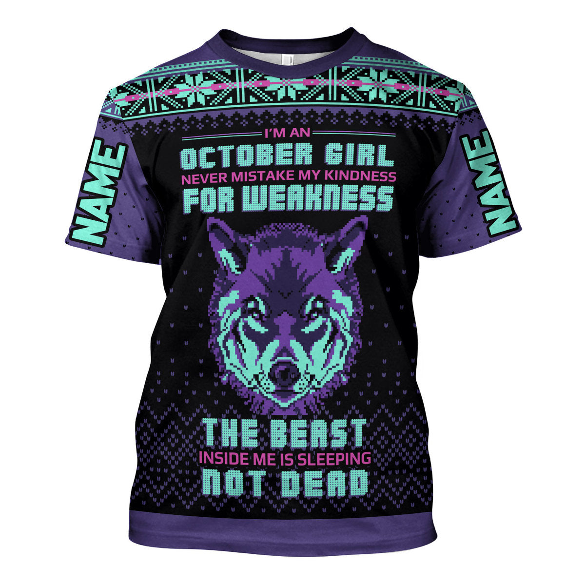 YMskins Personalized Tops October Girl All Over Printed