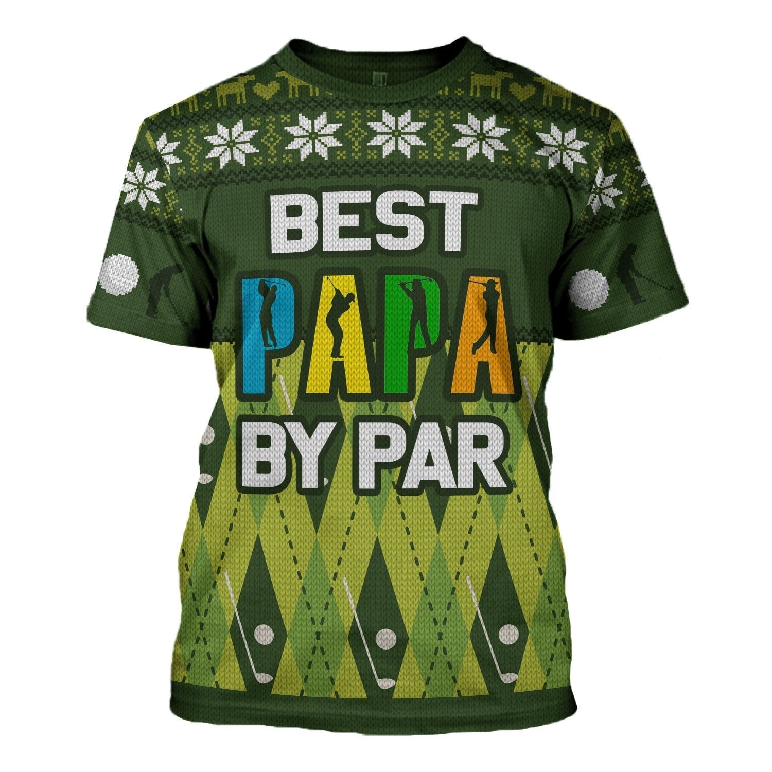 YMskins Tops Pullover Sweatshirt Best Papa By Par 3D Apparel