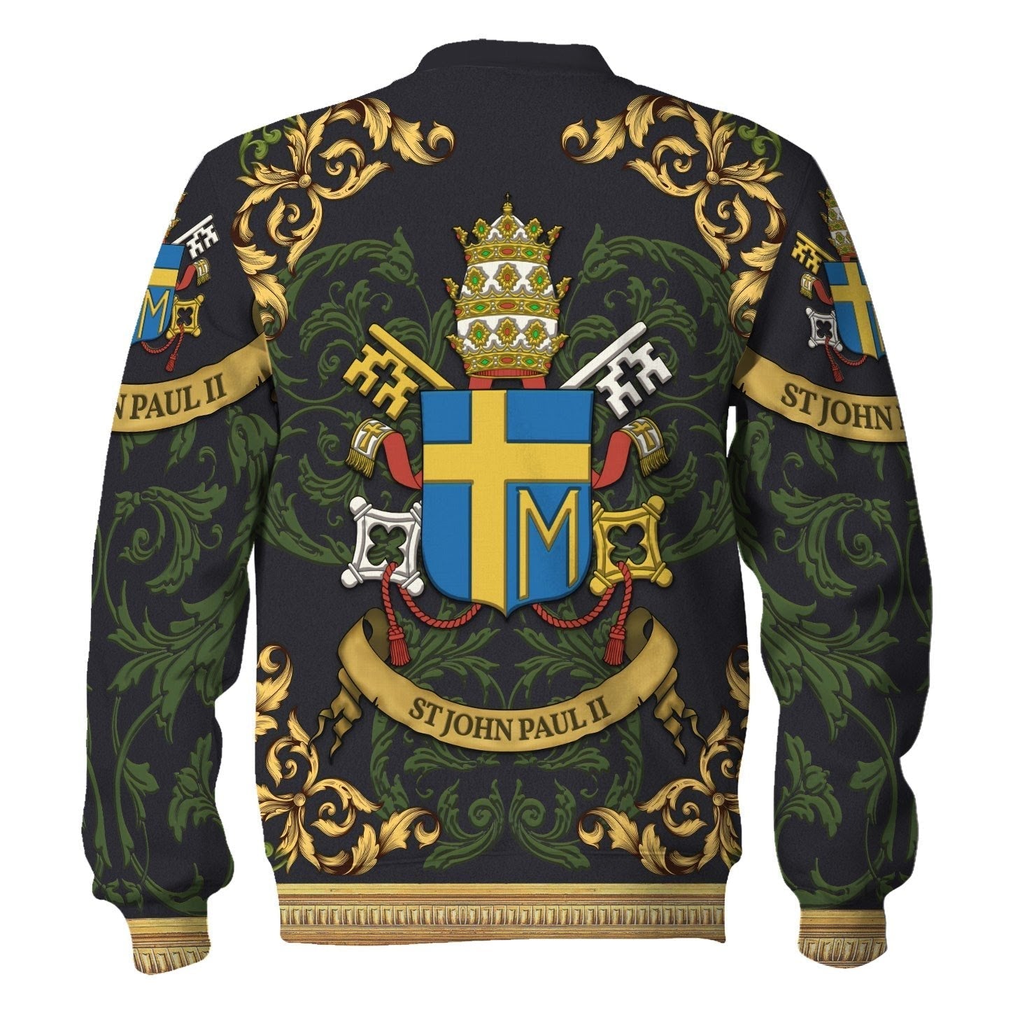 YMskins Tops Pullover Sweatshirt Pope John Paul II Coat Of Arms 3D Apparel