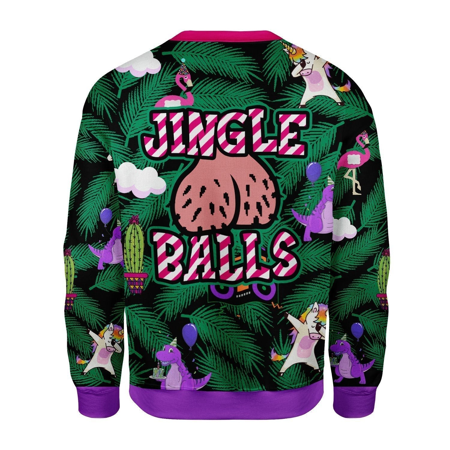 Gearhomies Christmas Unisex Sweater Jingle Balls Ugly Christmas 3D Apparel