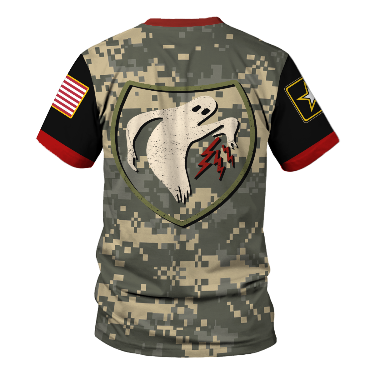 YMskins T-shirt US Army Jobs With Benefits Near Me Vintage Ghost Army WW2 Allied Unit 3D Apparel