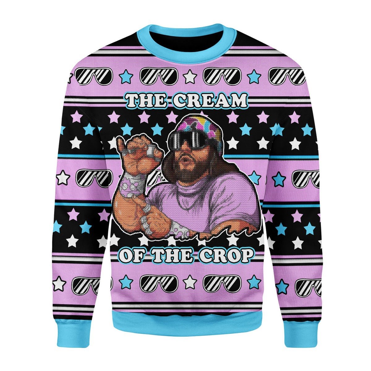 Gearhomies Christmas Unisex Sweater Macho Man Ugly Christmas 3D Apparel