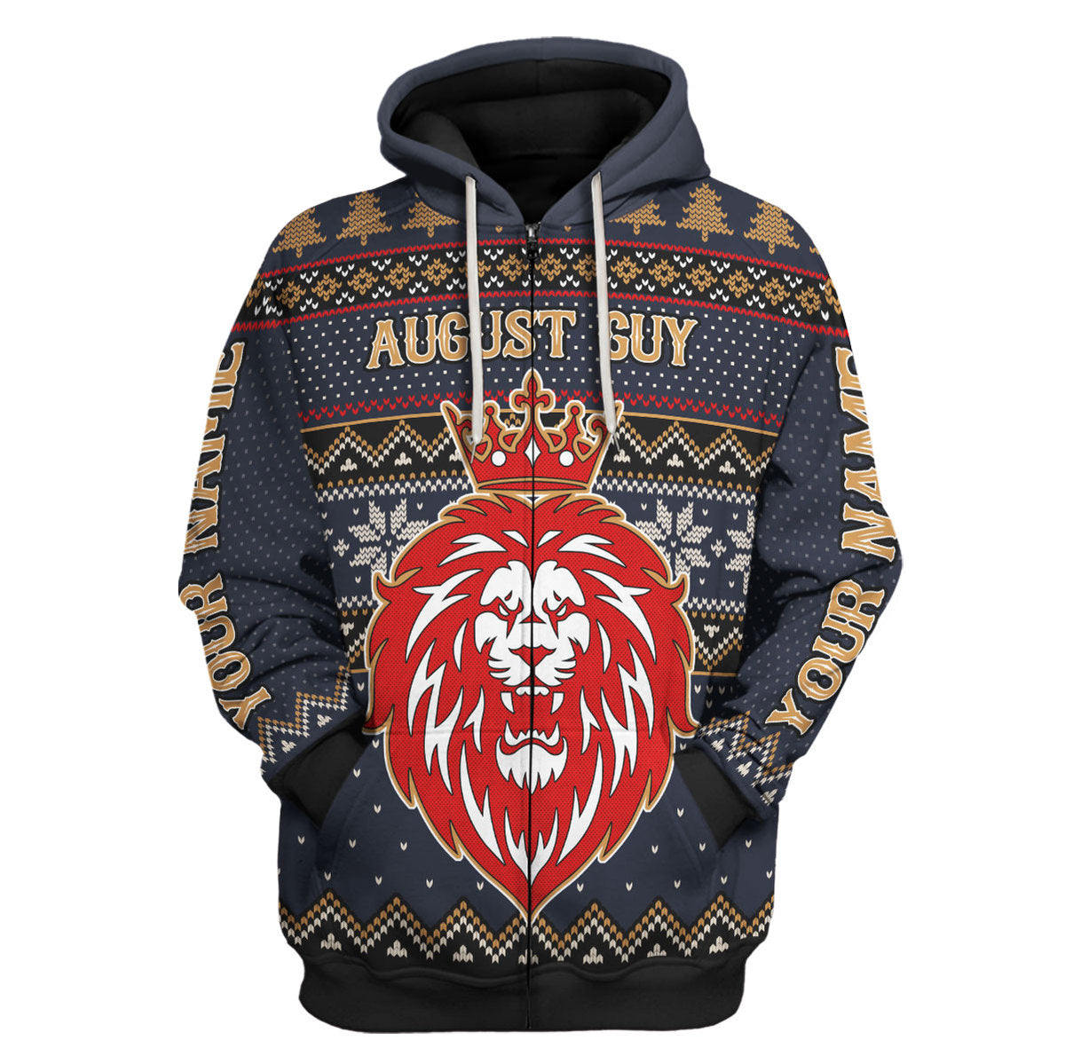YMskins Personalized Hoodie August Guy All Over Printed