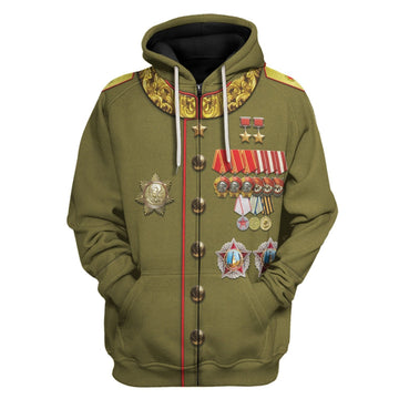 Joseph Stalin Fleece Zip Hoodie