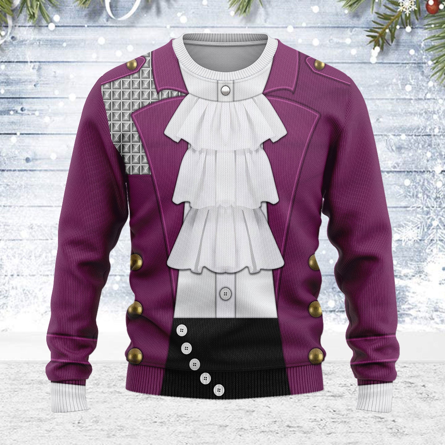 Prince Purple Rain Christmas Wool Sweater