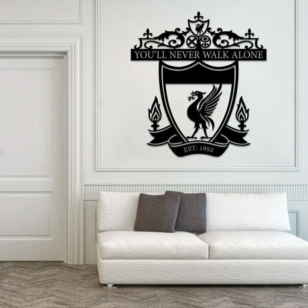 YMskins Liverpool - You'll Never Walk Alone Metal Wall Art Sign,Shankly Gates Hanging Wall Art