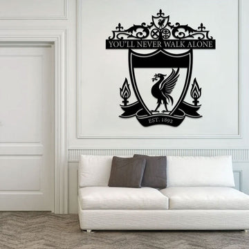 YMskins Liverpool - You'll Never Walk Alone Metal Wall Art Sign,Shankly Gates Hanging Wall Art