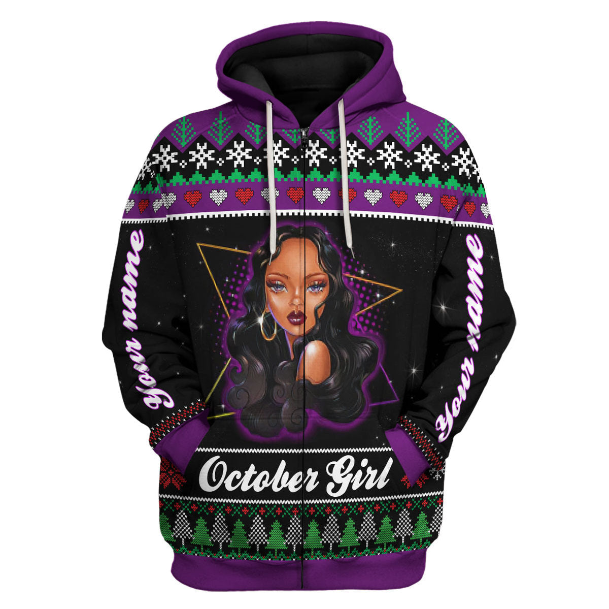 YMskins Personalized Tops October Girl All Over Printed