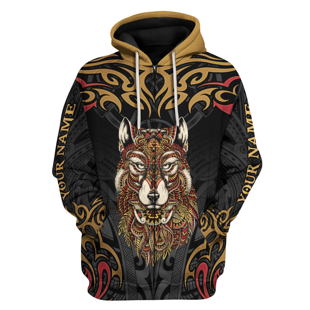 YMskins Personalized Zip Hoodie February Guy All Over Printed