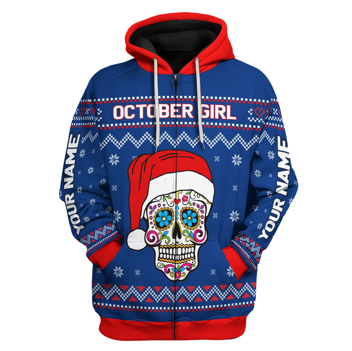 YMskins Personalized Hoodie October Girl I Am Who I Am All Over Printed