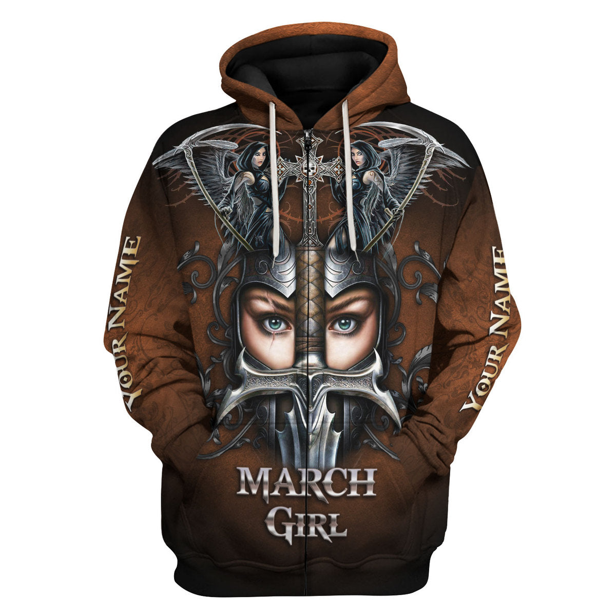 YMskins Personalized Hoodie March Girl All Over Printed