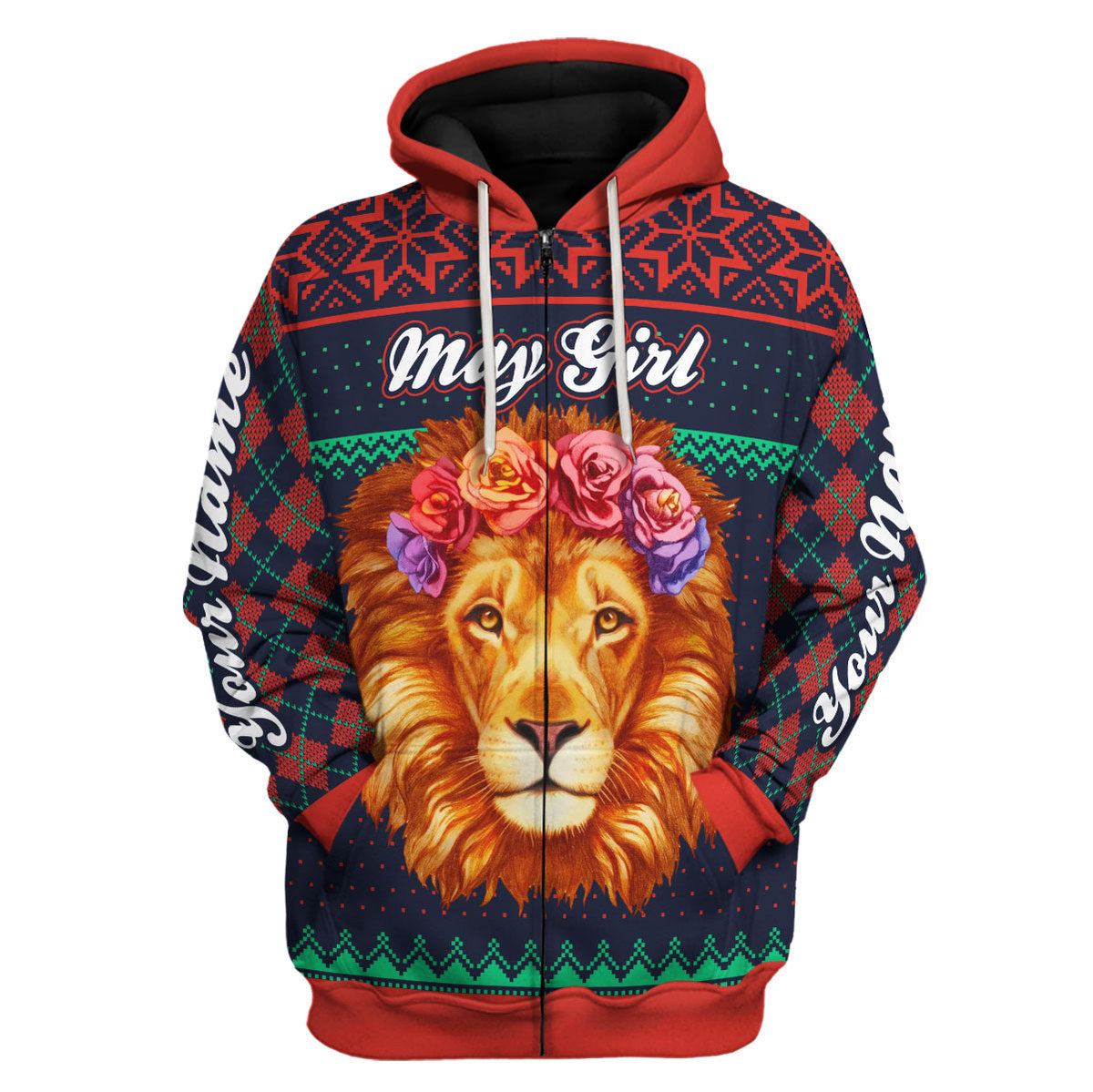 YMskins Personalized Hoodie May Girl All Over Printed