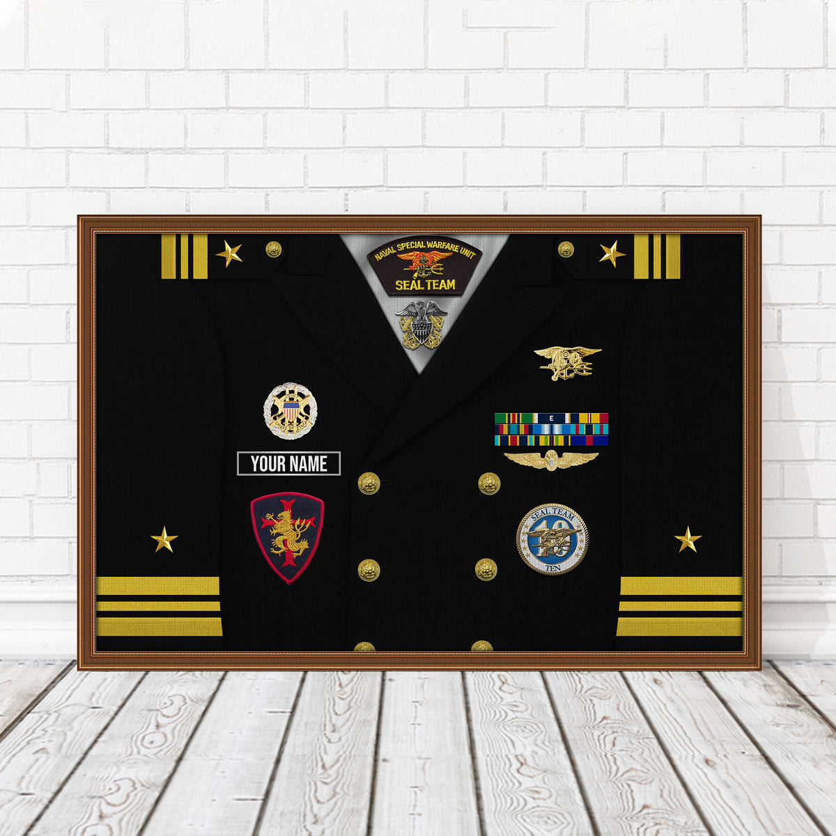 Personalized Name & Ranks U.S. Navy Seal Officer Digital File/ Poster/ Canvas