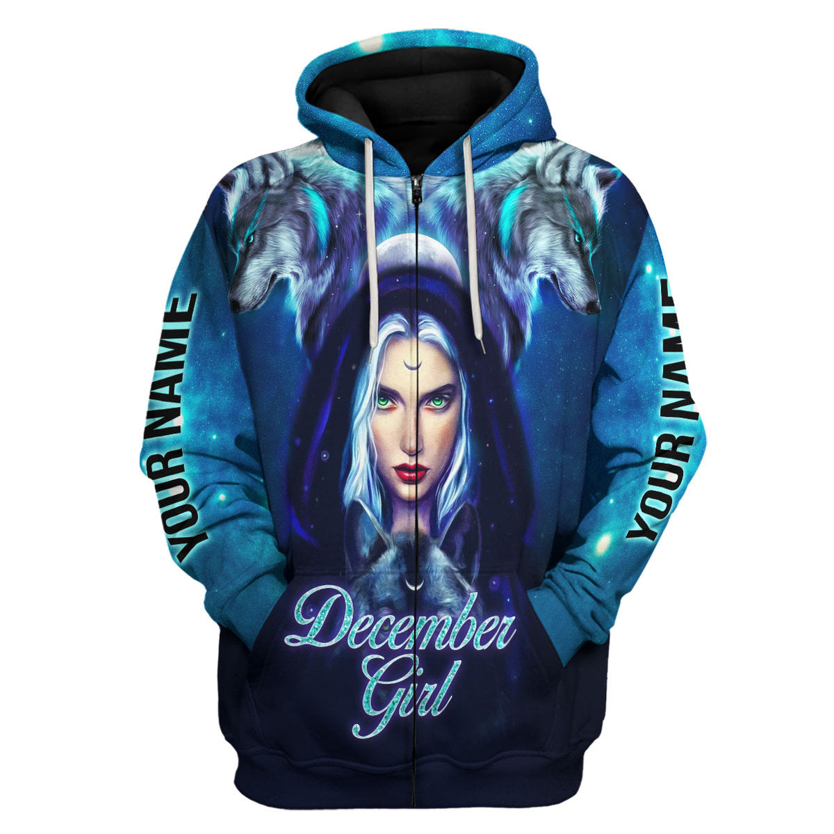 YMskins Personalized Hoodie December Girl All Over Printed
