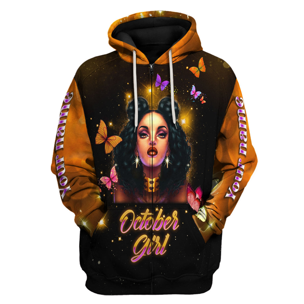 YMskins Personalized Tops I Am An October Girl I Can Do All Things All Over Printed
