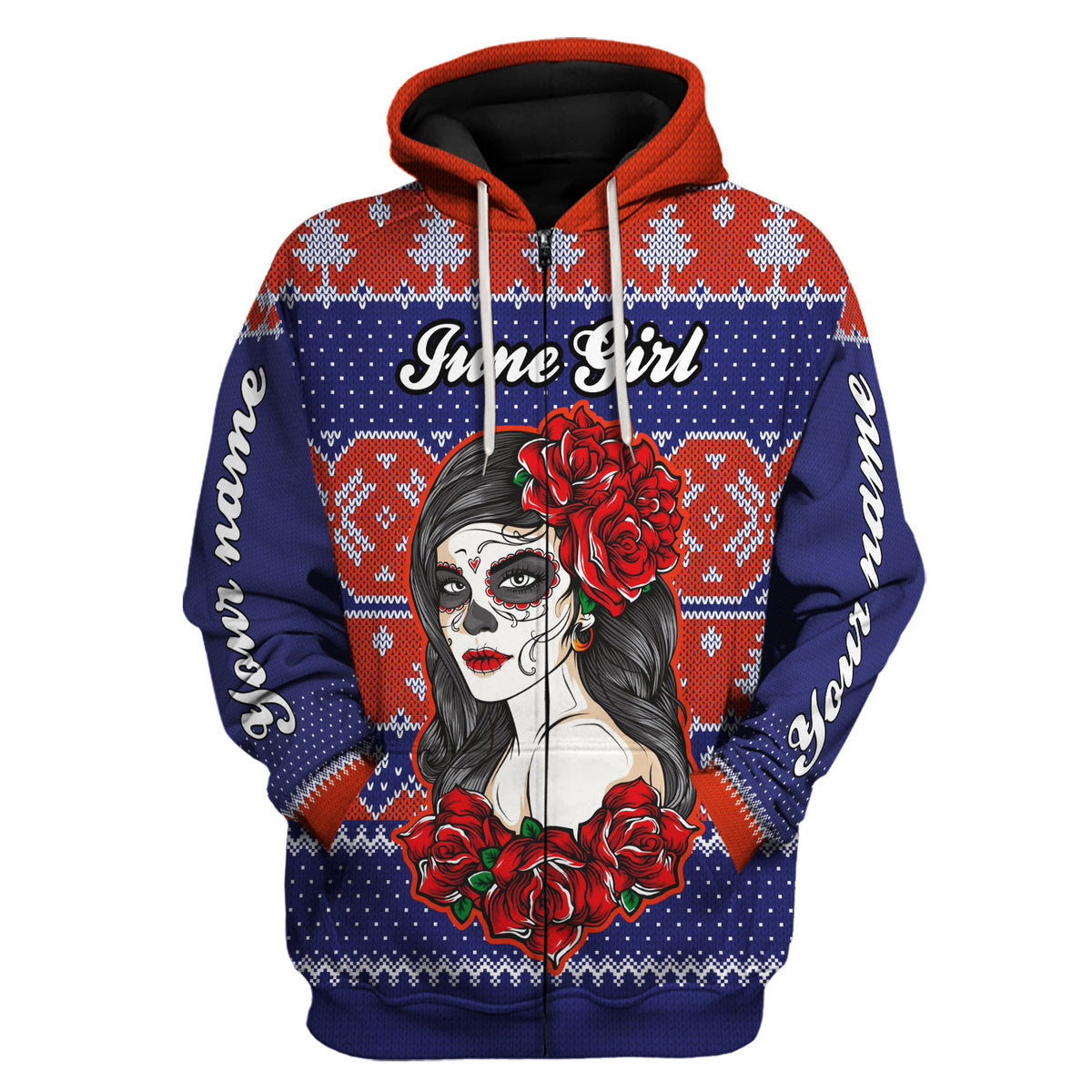 YMskins Personalized Hoodie June Girl All Over Printed
