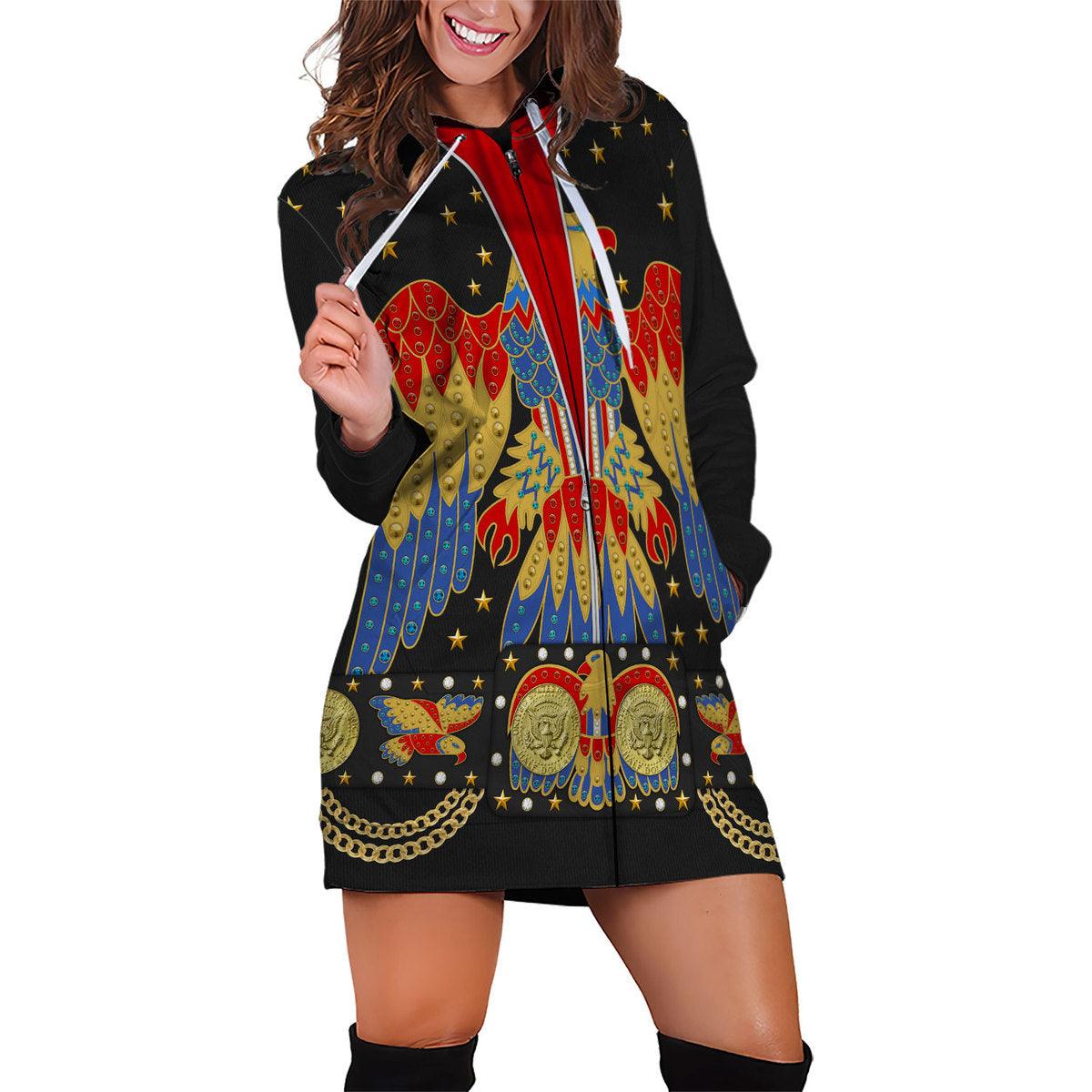 Gearhomie Elvis EAGLE Black Outfit Costume Hoodie Dress Swatpants - Gearhomie.com