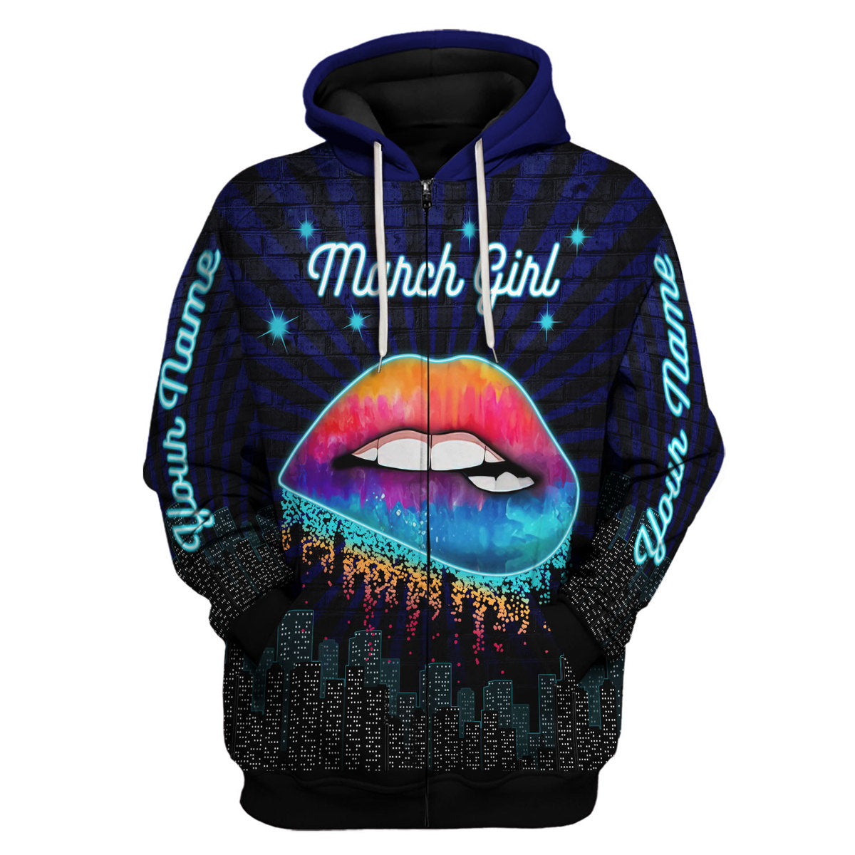 YMskins Personalized Hoodie March Girl All Over Printed