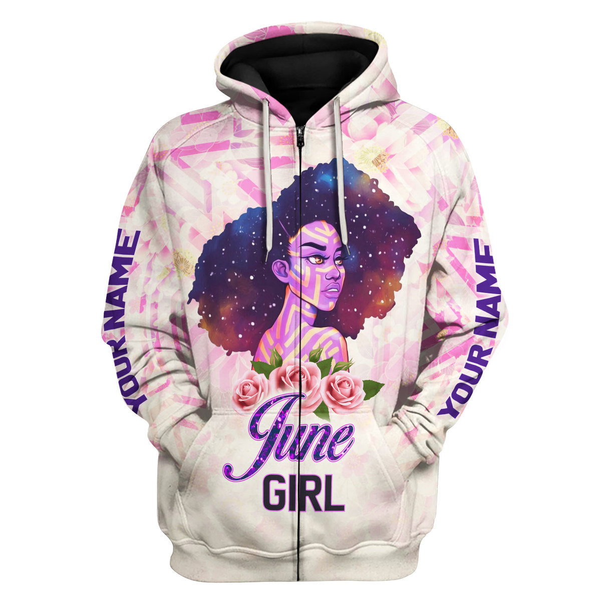 YMskins Personalized Hoodie June Girl All Over Printed