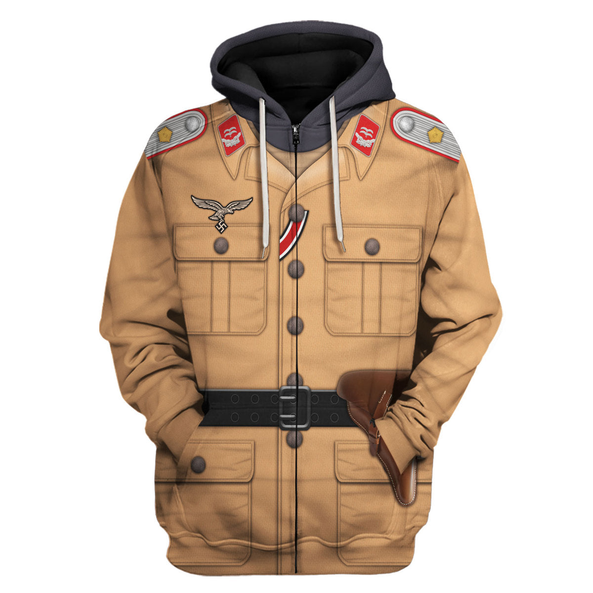 YMskins Luftwaffe Tropical Uniform- Artillery Lieutenant Costume Hoodie Sweatshirt T-Shirt Tracksuit Historical American-Inspired Apparel