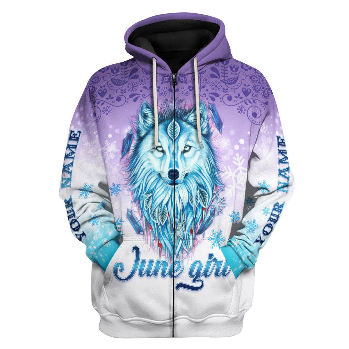 YMskins Personalized Hoodie I'm A June Queen All Over Printed