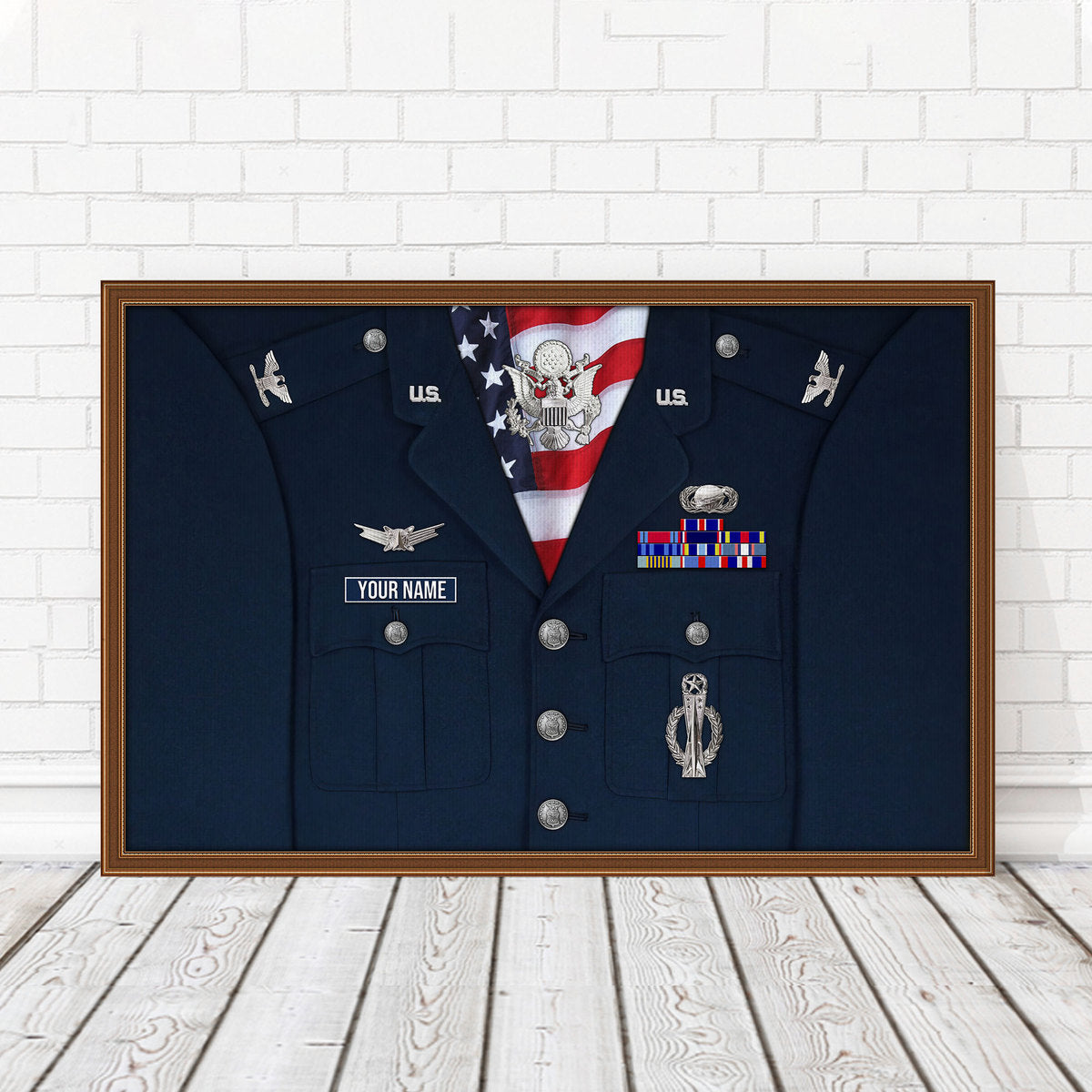 Customized Name & Rank U.S. Air Force Officer Digital File/ Poster/ Canvas