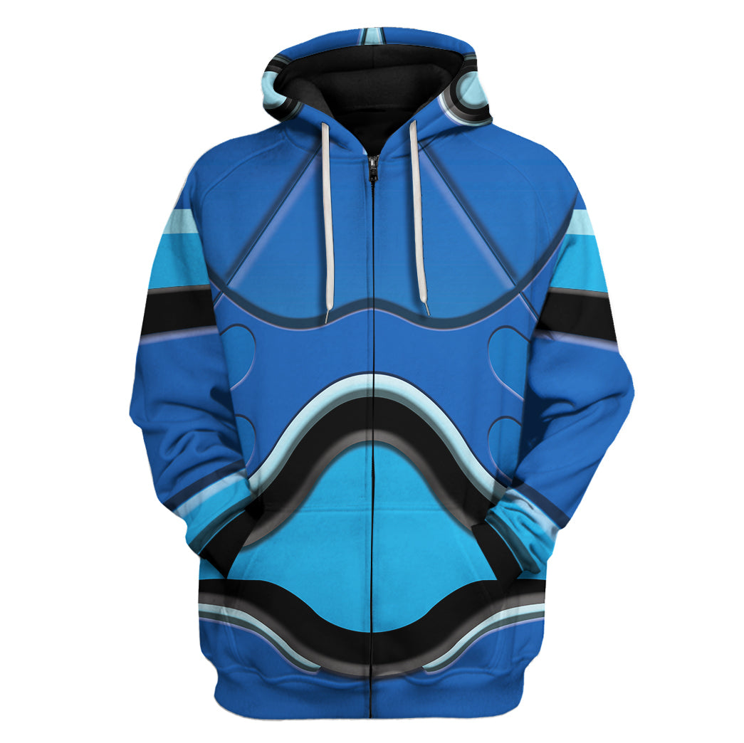 YMskins Mega Man Fully Charged Costumes Hoodie Sweatshirt T-shirt Tracksuit