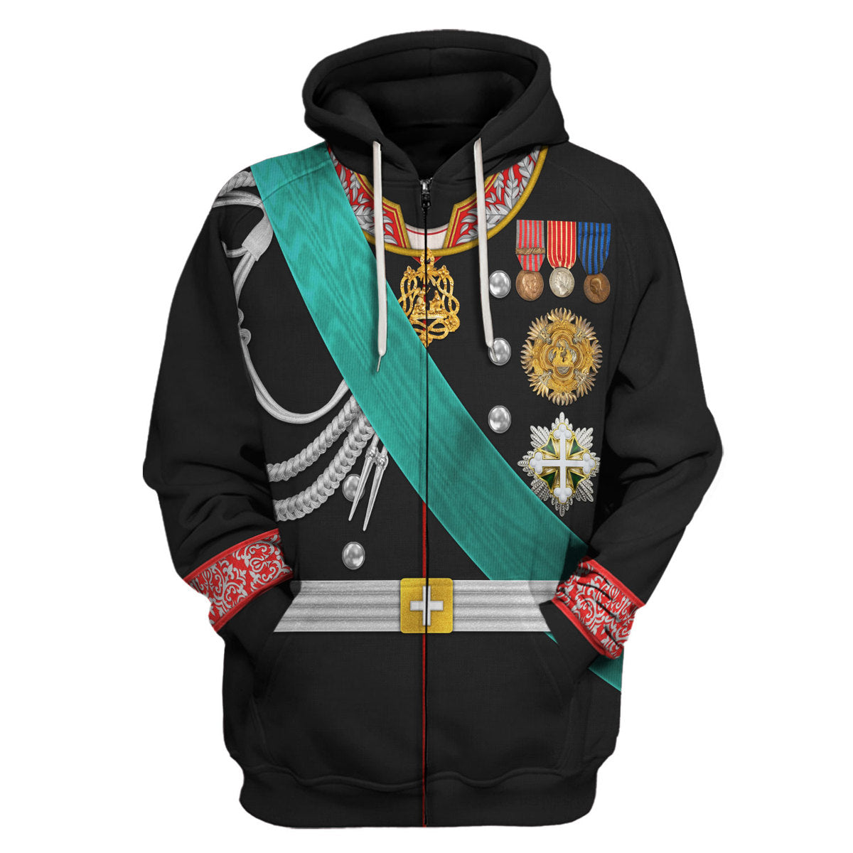 YMskins Victor Emmanuel II Uniform Costume Hoodie Sweatshirt T-Shirt Tracksuit