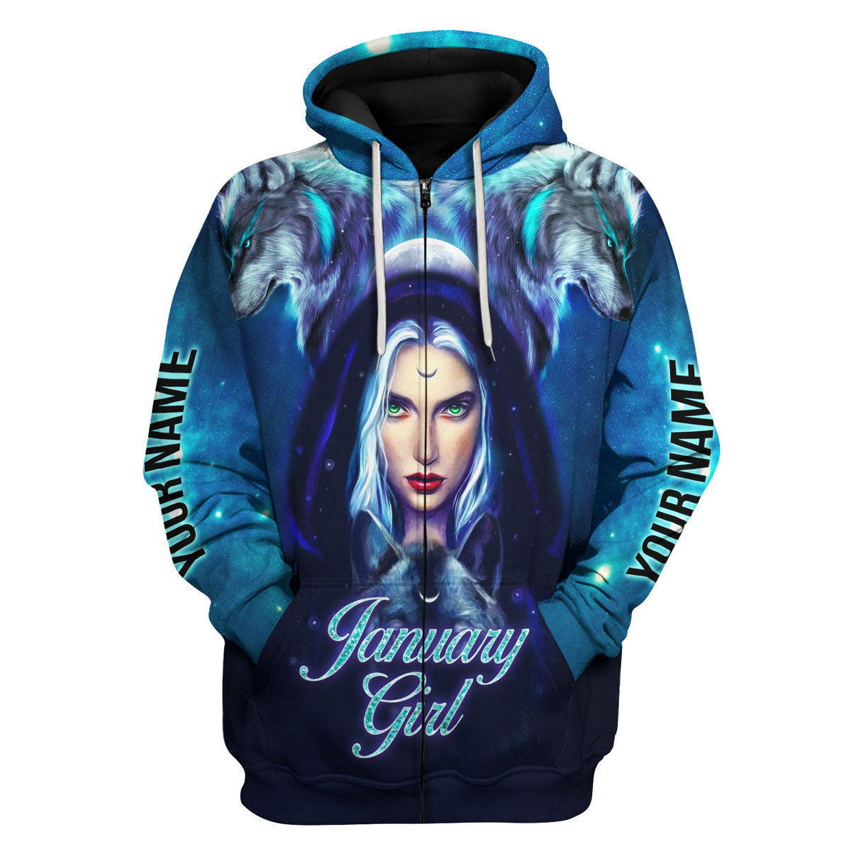 YMskins Personalized Tops January Girl I Don't Care All Over Printed