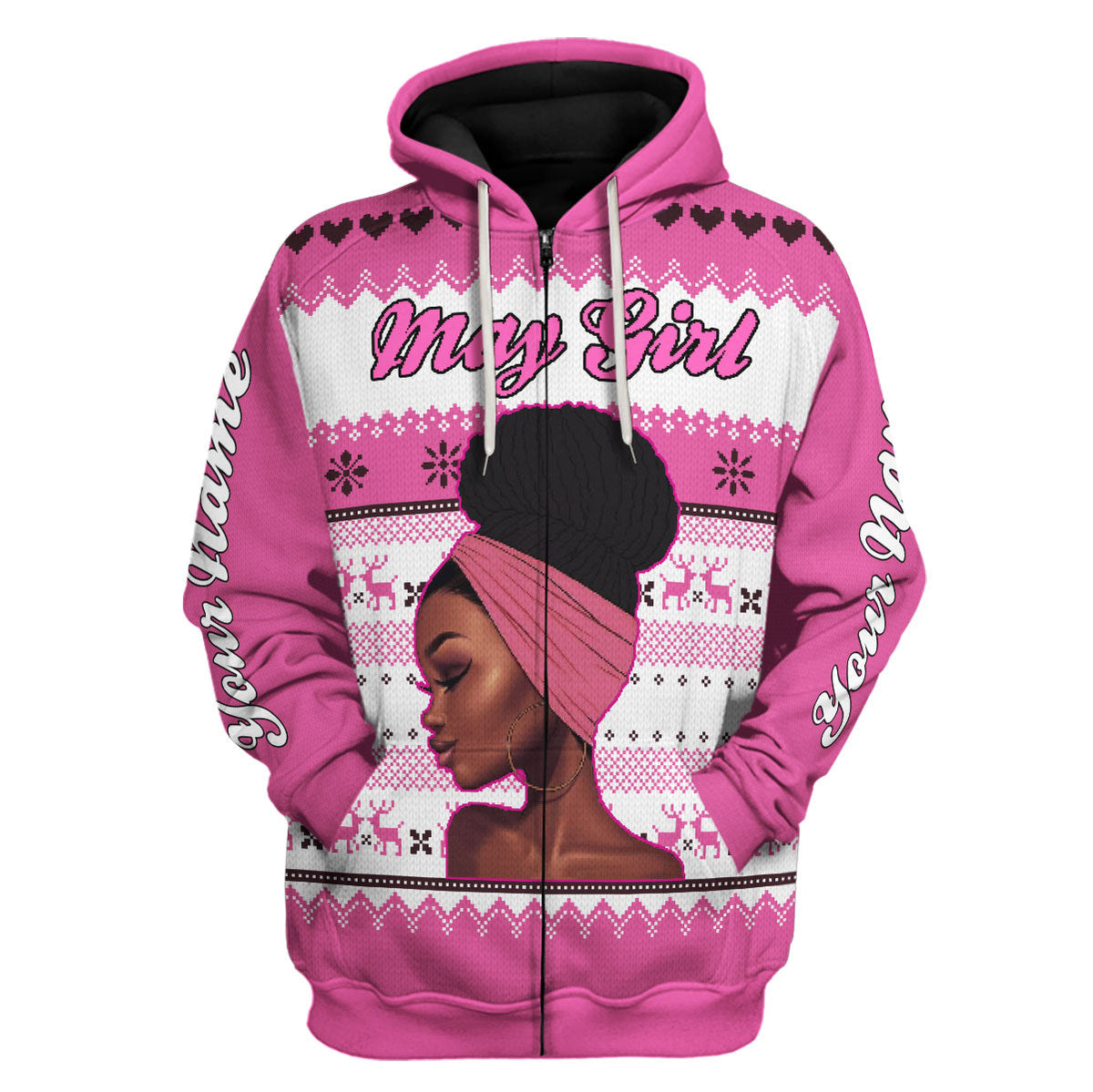 YMskins Personalized Hoodie May Girl All Over Printed