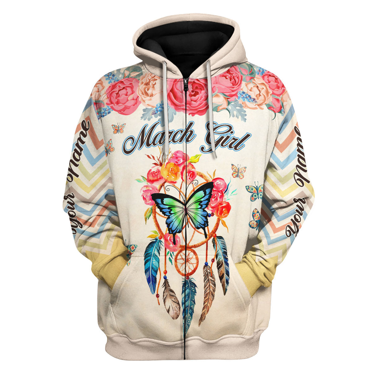 YMskins Personalized Hoodie March Girl All Over Printed