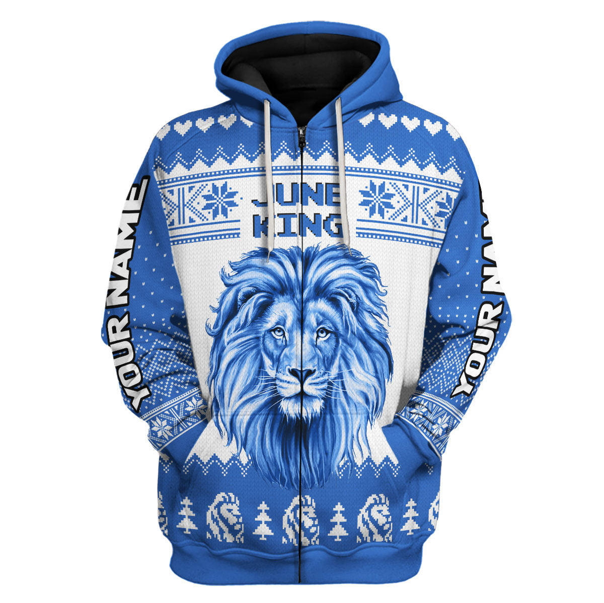 YMskins Personalized Zip Hoodie June Guy All Over Printed