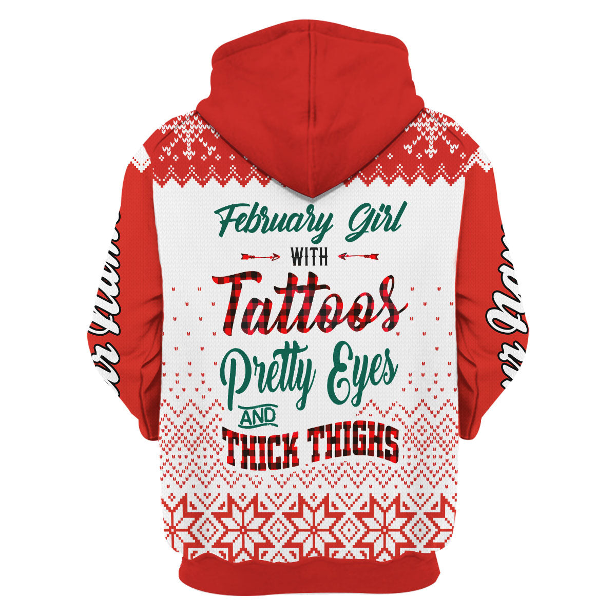 YMskins Personalized Hoodie February Girl All Over Printed