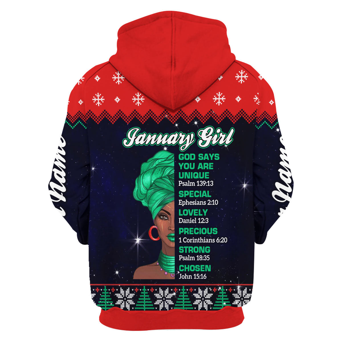 YMskins Personalized Hoodie January Girl All Over Printed