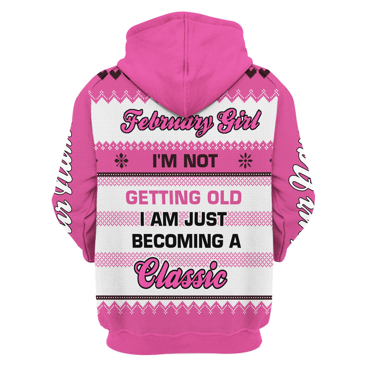 YMskins Personalized Zip Hoodie February Girl All Over Printed