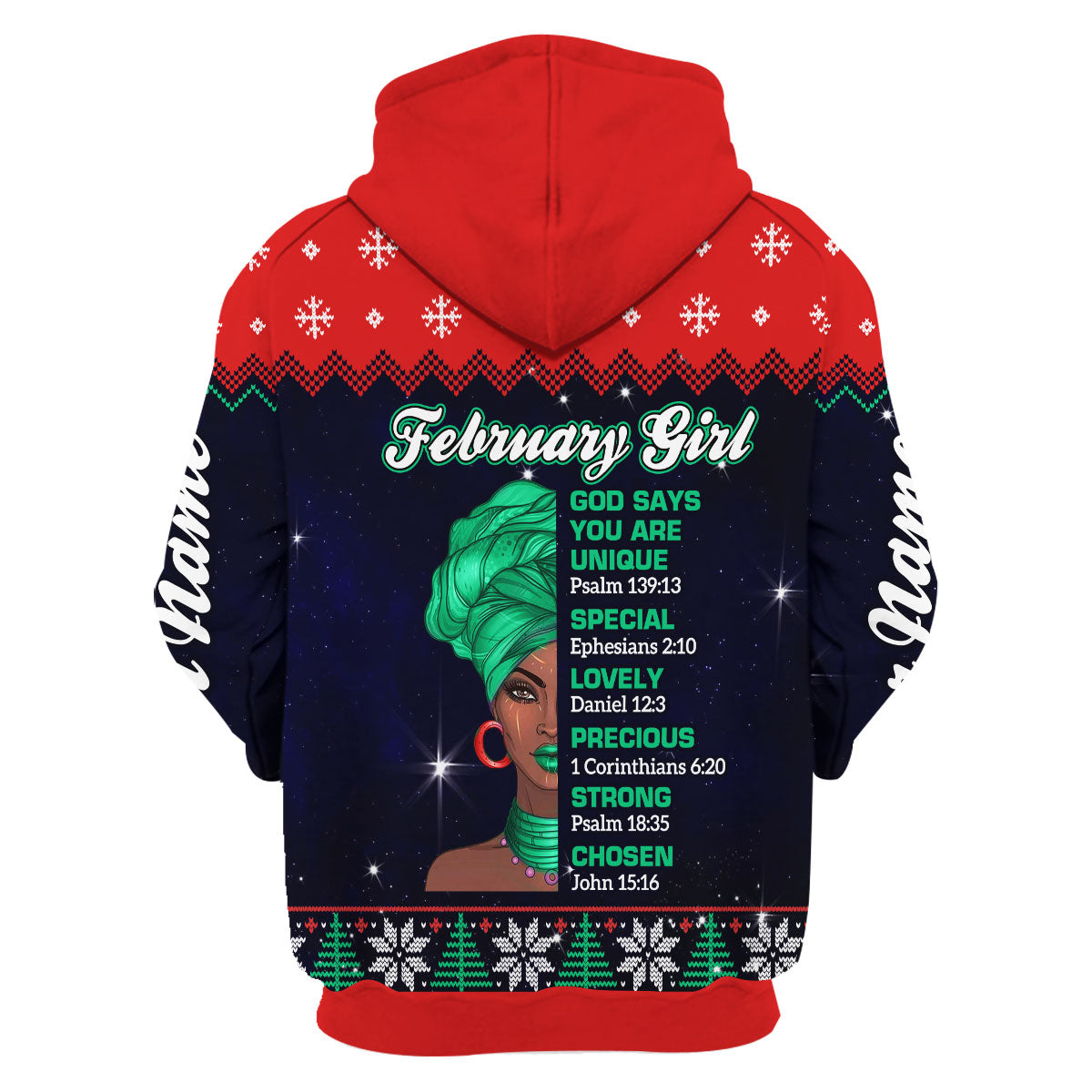 YMskins Personalized Zip Hoodie February Girl All Over Printed