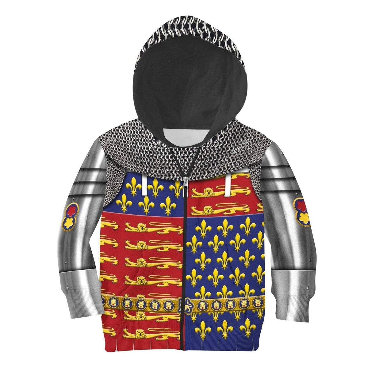 Edward the Black Prince Armor Kid Zip Hoodie