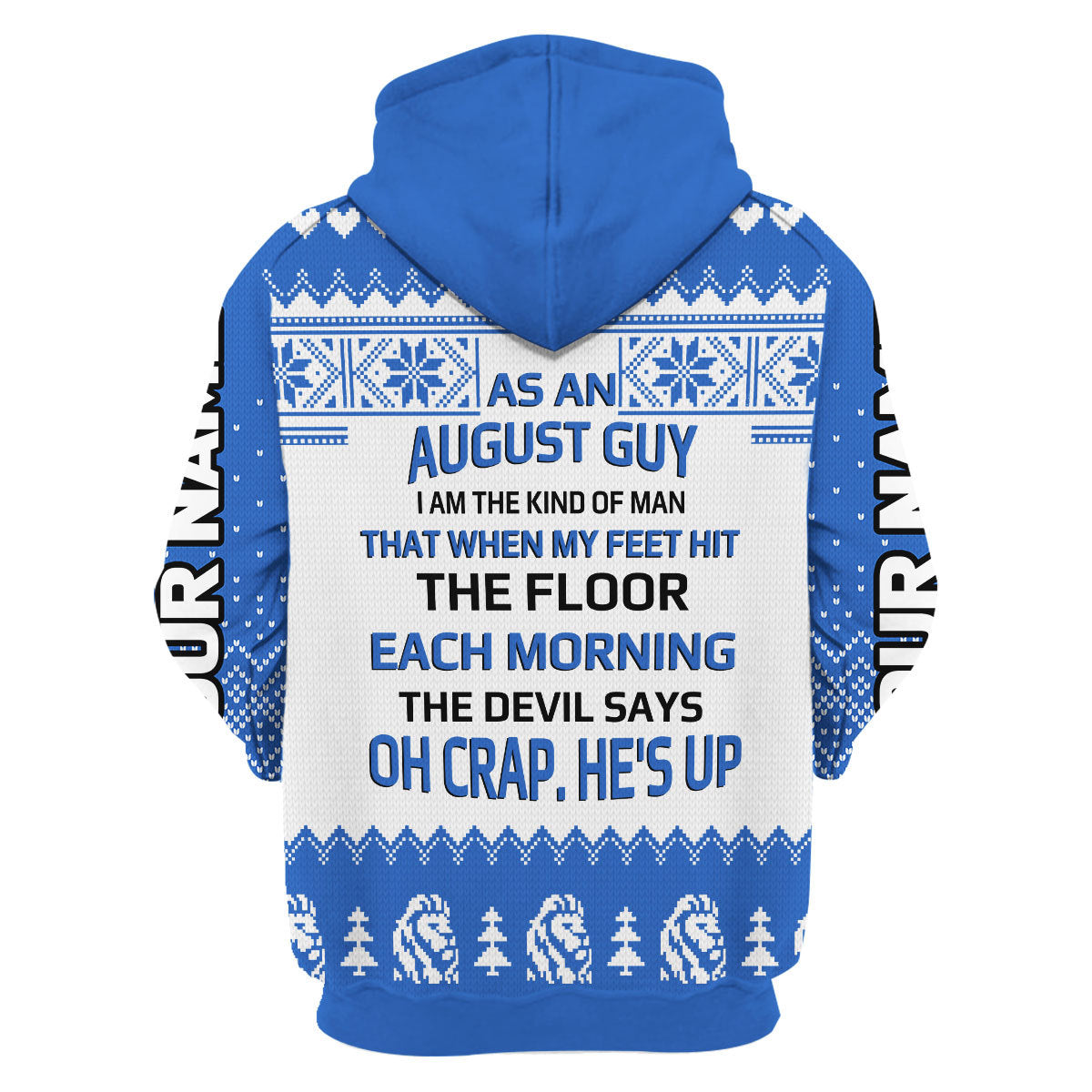 YMskins Personalized Hoodie August Guy All Over Printed